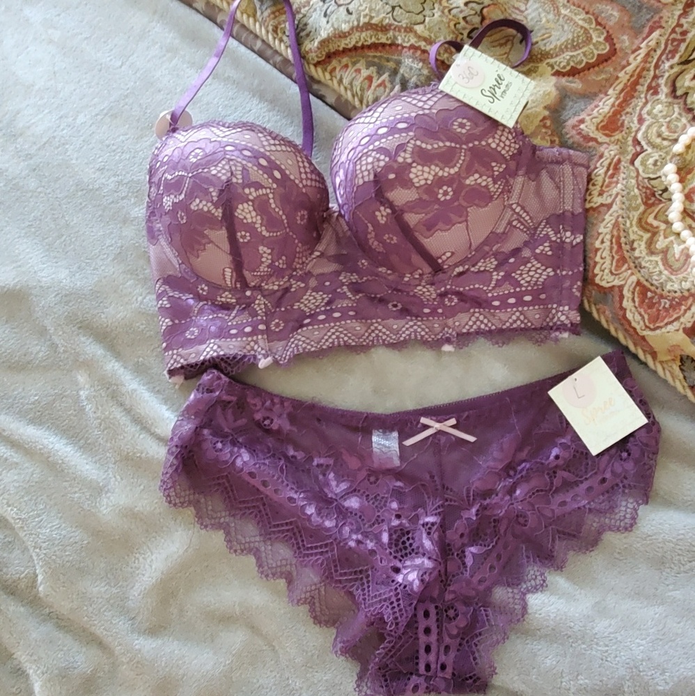Spree corset bra and panties 36C